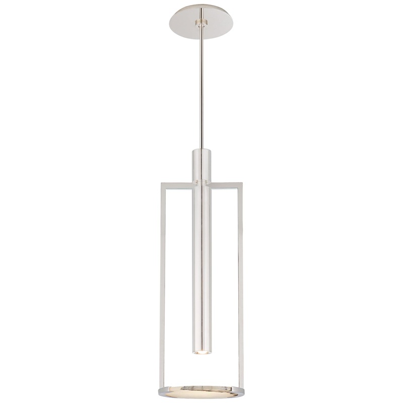 LED Pendant from the Melange Collection in Polished Nickel Finish by Visual Comfort Signature