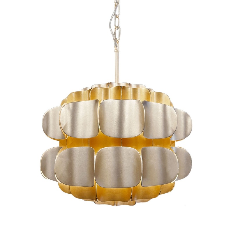 One Light Pendant from the Swoon Collection in Antique Gold/Gold Dust Finish by Varaluz