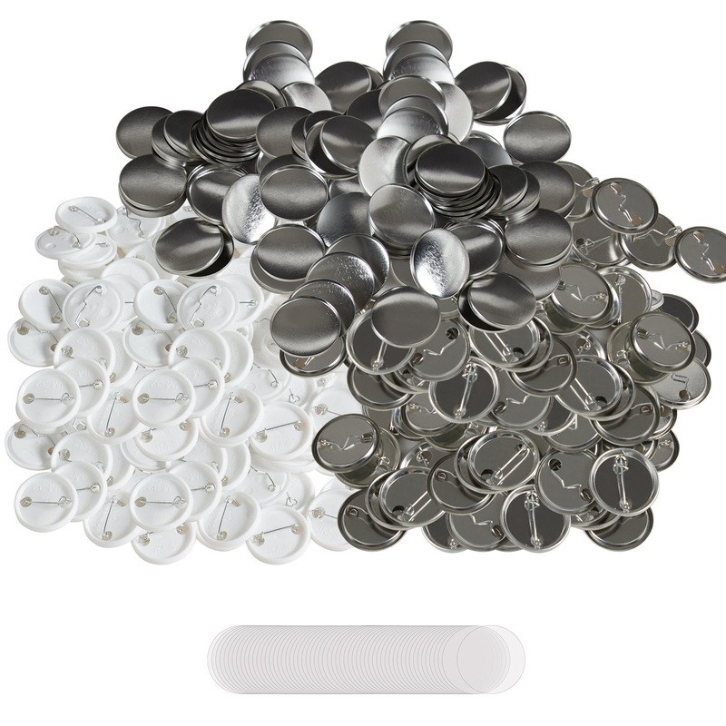 VEVOR 1.25″ 32mm Button Badge Parts Supplies for Button Maker Machine 500 Sets