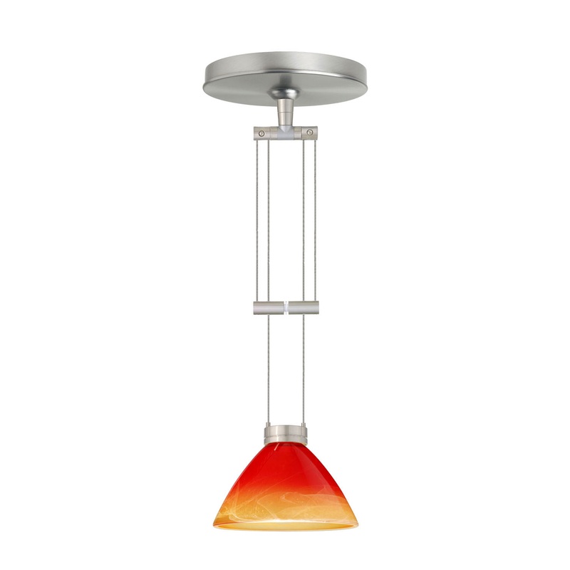 Besa 1XA-1743SL-SN Domi One Light Pendant Satin Nickel