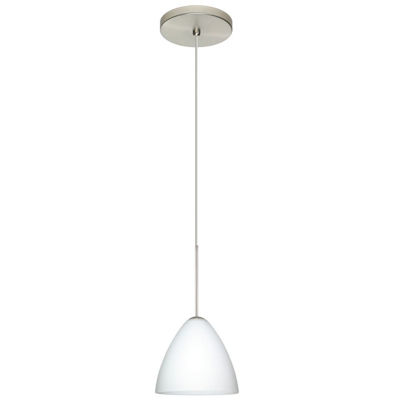 Besa 1XT-177907-LED-SN Mia One Light Pendant Satin Nickel