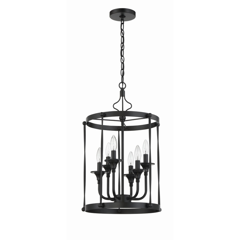 Craftmade 57036-FB Jolenne Six Light Foyer Pendant Flat Black