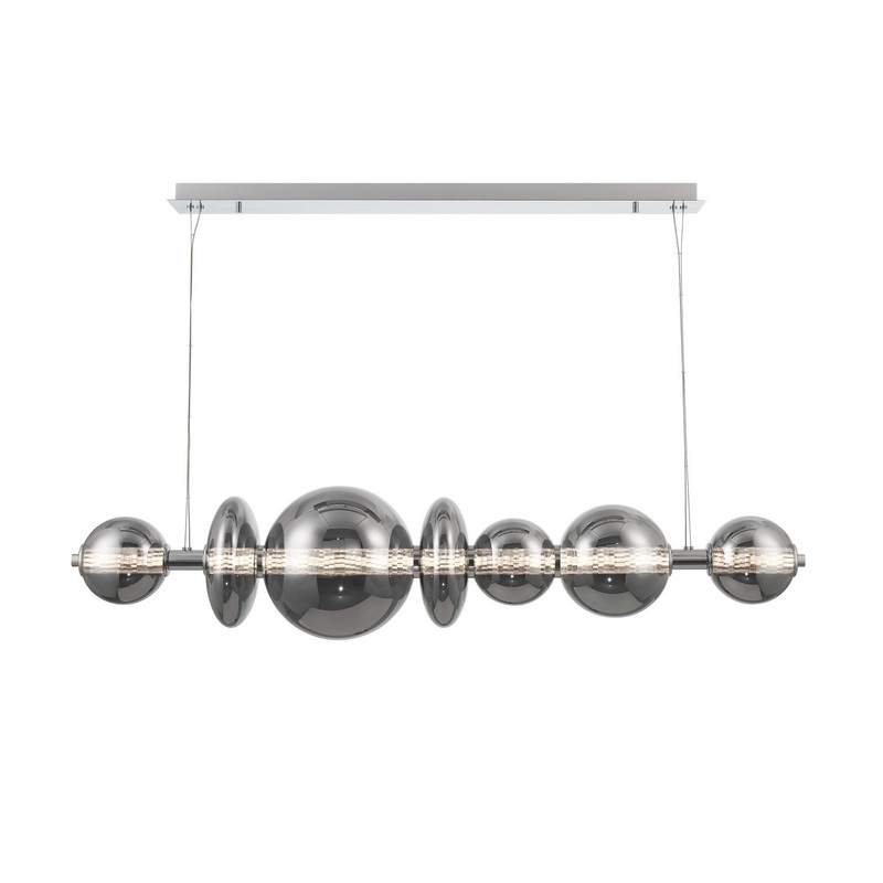 LED Chandelier from the Atomo Collection in Chrome Finish by Eurofase
