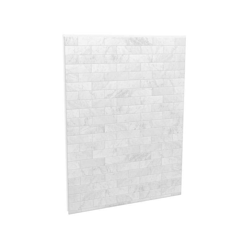 MAAX 103422-307-508 Utile 60 in. Composite Direct-to-Stud Back Wall in Marble Carrara