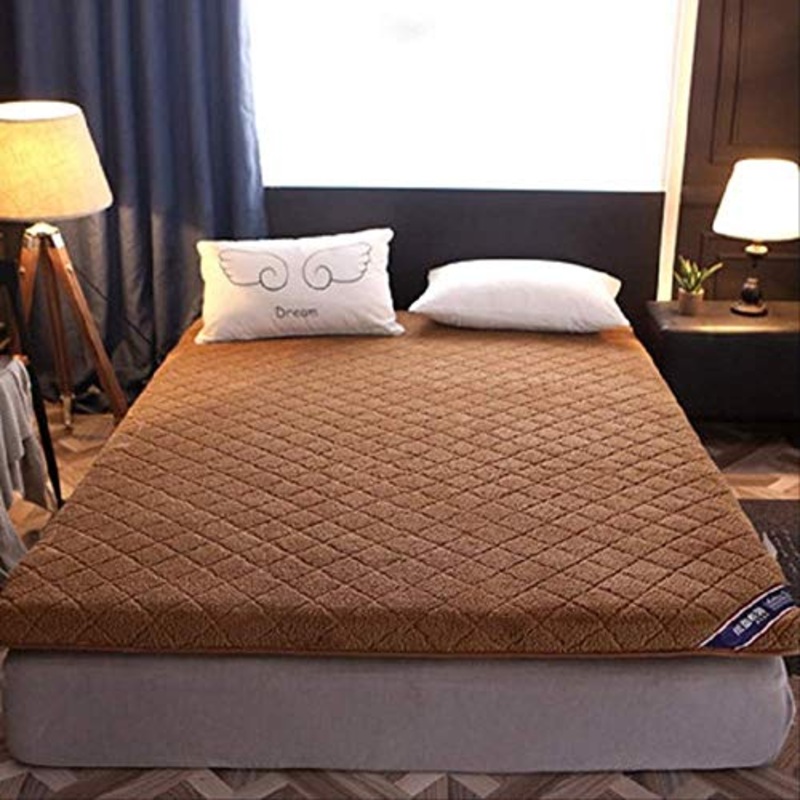 N-S Pavimento Tatami Tenere Caldo in Inverno Materassi Studente Dormitorio Pieghevole stuoie King Queen Twin Full Size Prodotto 120x200cm Cachi