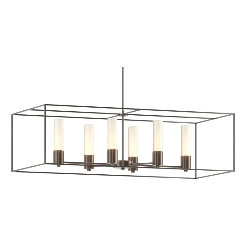 Portico Pendant Bronze Dark Smoke Opal Glass (GG)