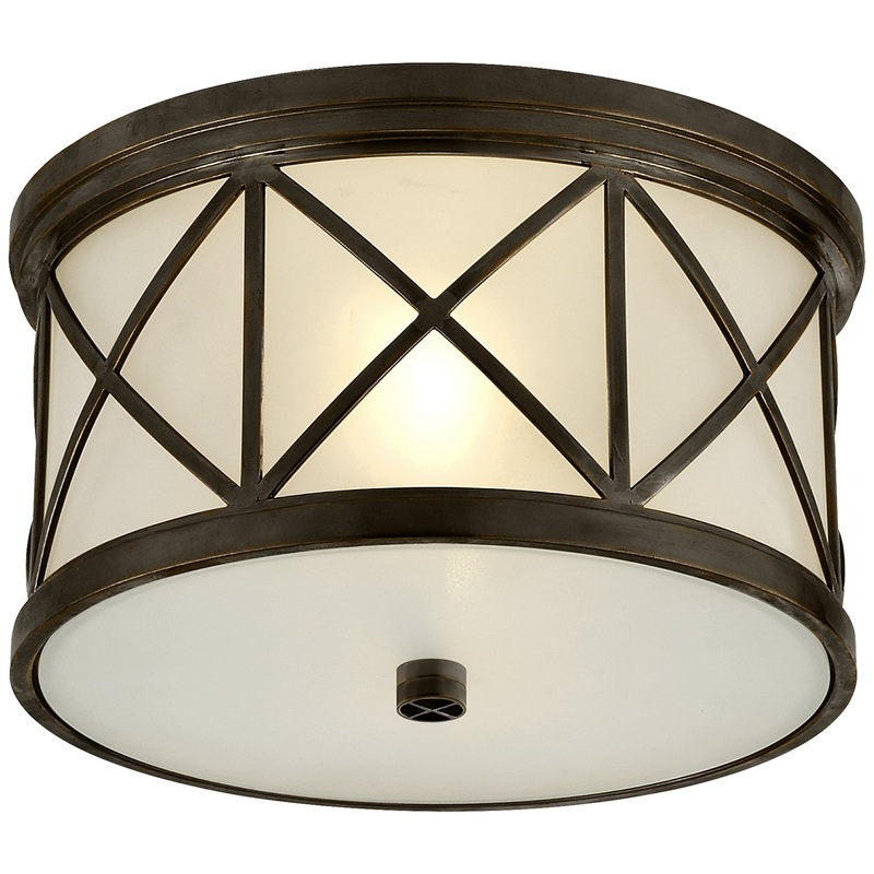 Two Light Flush Mount from the Montpelier Collection in Bronze Finish by Visual Comfort Signature