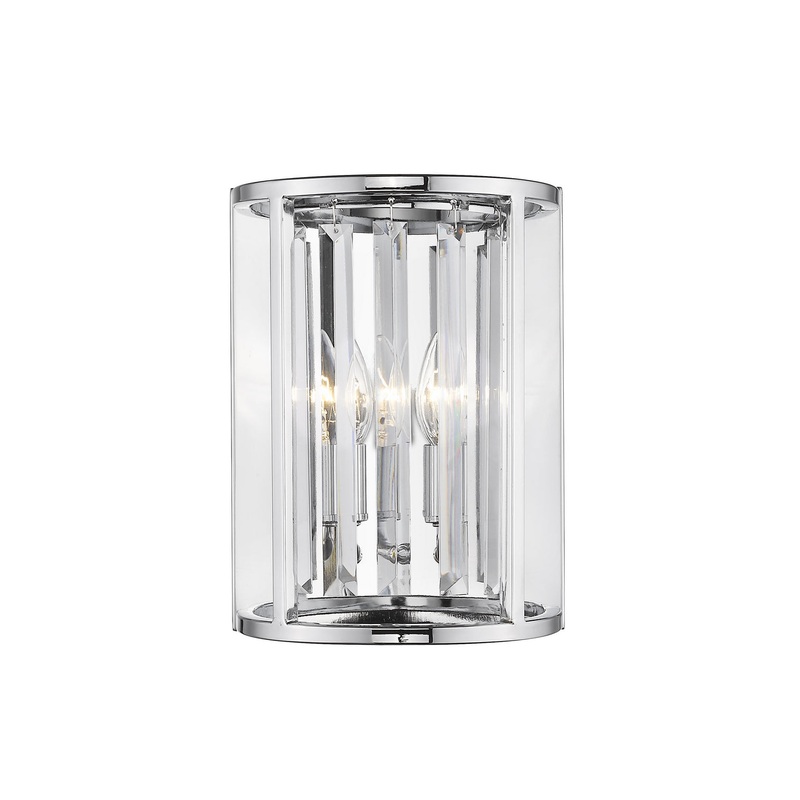 Two Light Wall Sconce from the Monarch Collection in Chrome Finish by Z-Lite