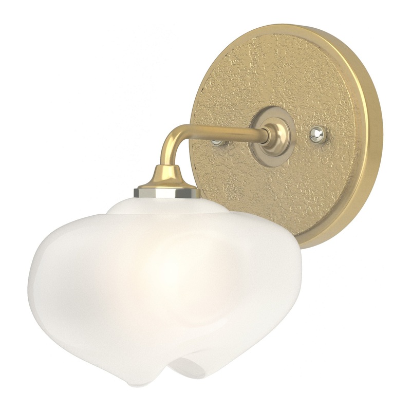 Ume 1-Light Curved Arm Bath Sconce Modern Brass Modern Brass