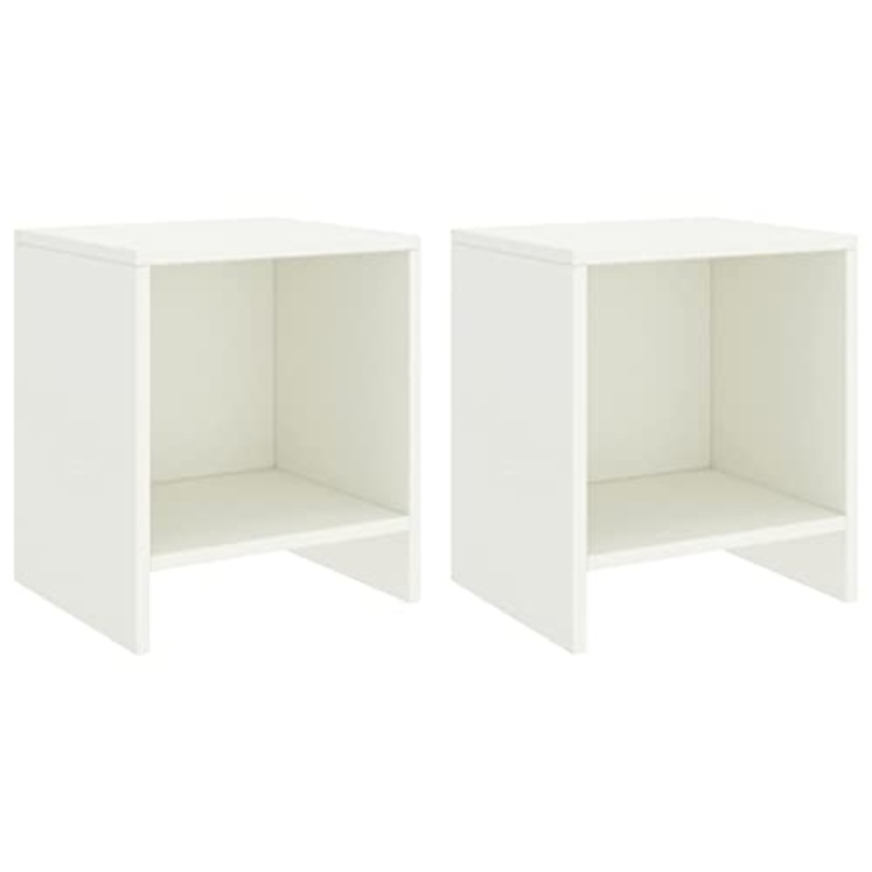 vidaXL Comodini 2 pz Bianco 35x30x40 cm in Pino Massello
