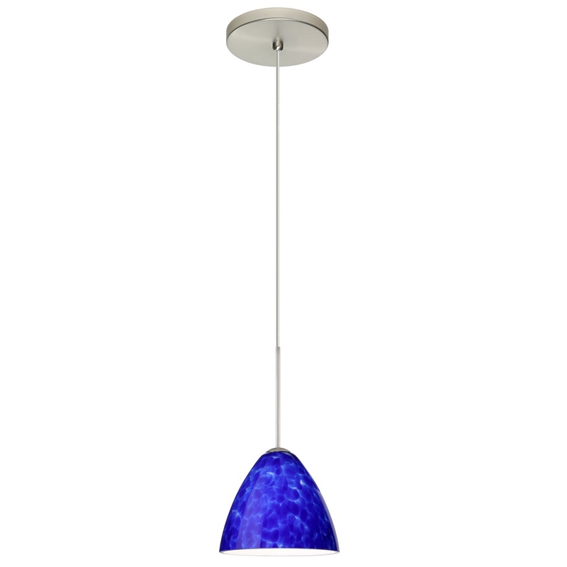 Besa 1XT-177986-LED-SN Mia One Light Pendant Satin Nickel