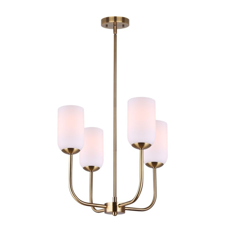 Canarm ICH1130A04GD Novalee Four Light Chandelier Gold
