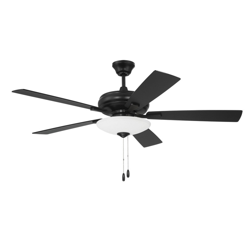 Craftmade ECF111FB5-FBGW Eos 3 Light Bowl 52″Ceiling Fan Flat Black
