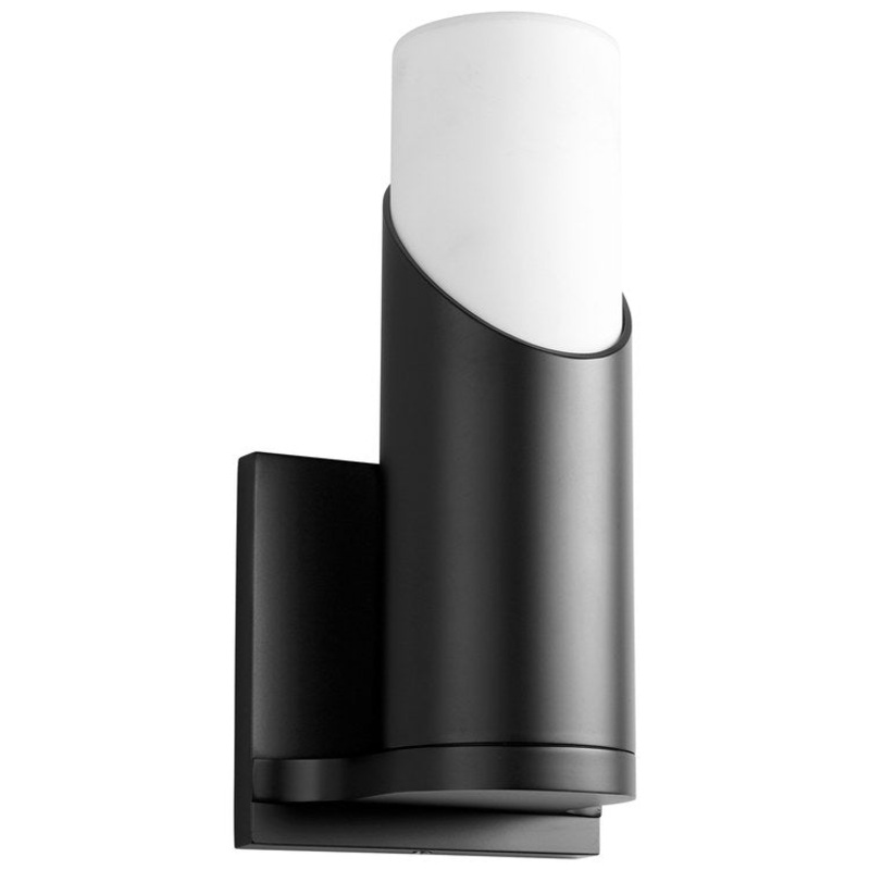 Ellipse Single-Light Wall Sconce with Acrylic Shade – Black