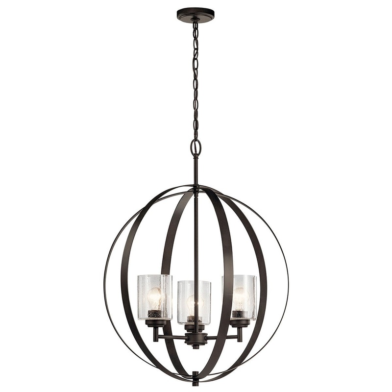 Kichler 44034OZ Three Light Chandelier, Olde Bronze