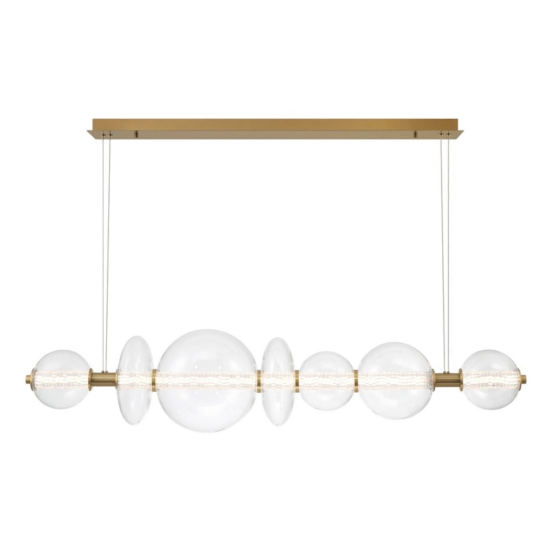 LED Chandelier from the Atomo Collection in Gold Finish by Eurofase