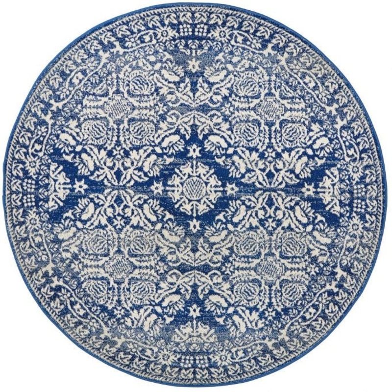 Mirage 358 Navy Round By Rug Culture-240X240CM – ROUND