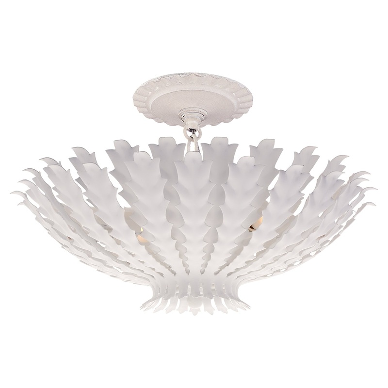 Three Light Chandelier from the Hampton Collection in Plaster White Finish by Visual Comfort Signature