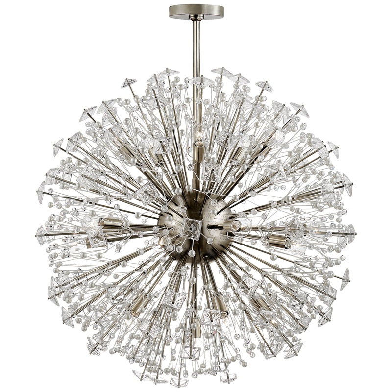 21 Light Chandelier from the Dickinson Collection in Polished Nickel Finish by Visual Comfort Signature