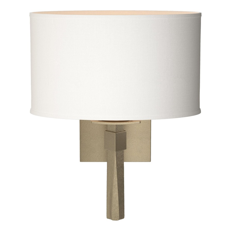 Beacon Hall Oval Drum Shade Sconce Soft Gold Natural Anna Shade (SF)