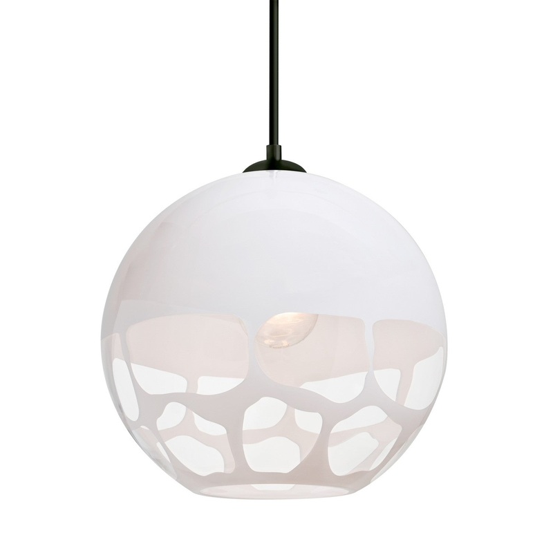 Besa 1JC-ROCKYWH-BK Besa Rocky Pendant One Light Pendant Black