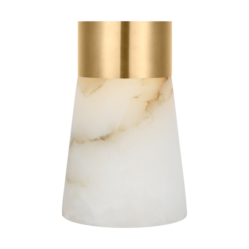 Caspe Alabaster 8 Rechargeable Table Lamp Hand Rubbed Antique Brass