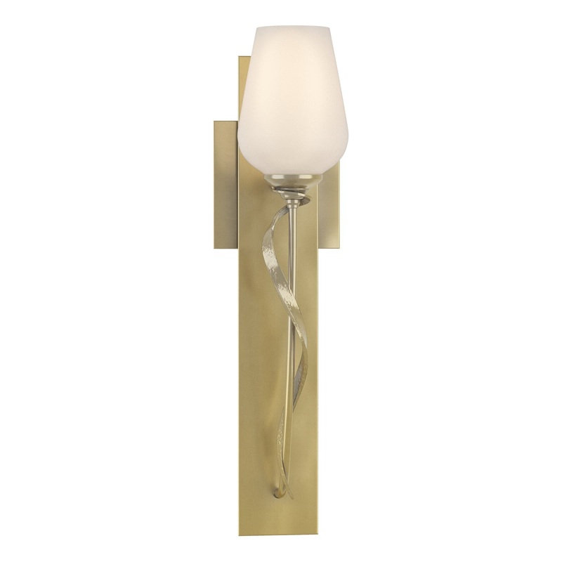 Flora Sconce Modern Brass Opal Glass (GG)