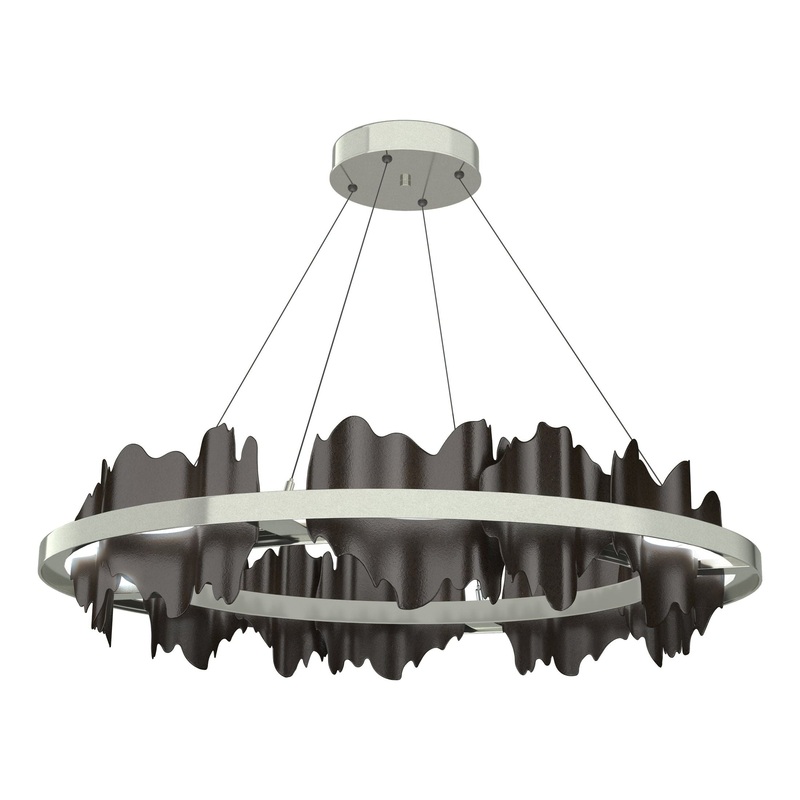 Hildene Circular LED Pendant Sterling Oil Rubbed Bronze