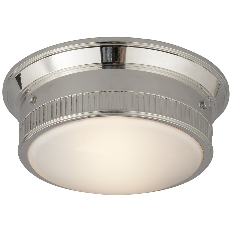 Two Light Flush Mount from the Calliope Bath Collection in Polished Nickel Finish by Visual Comfort Signature