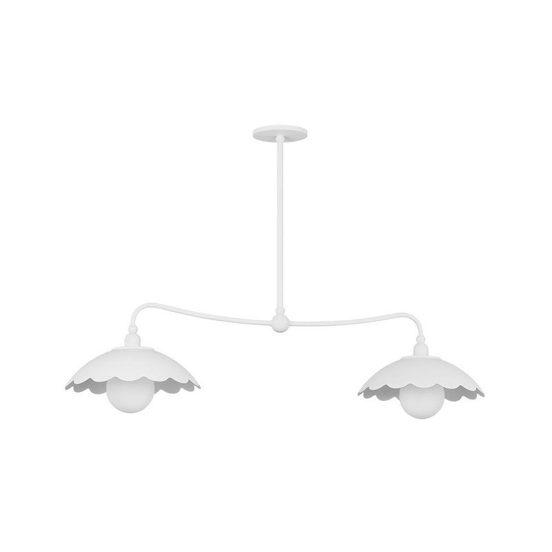 Two Light Linear from the Yael Collection in Textured White Finish by Mitzi