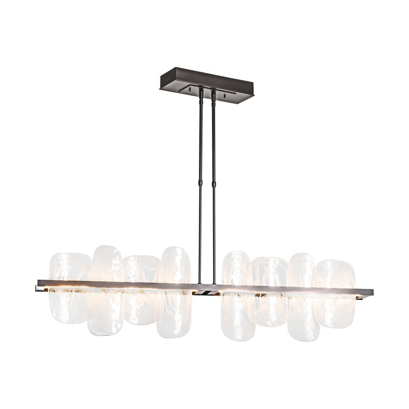 Vitre Large Linear LED Pendant Dark Smoke