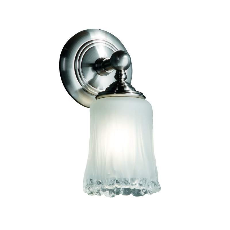 Wall Sconce from the Veneto Luce Collection in Brushed Nickel Finish by Justice Designs