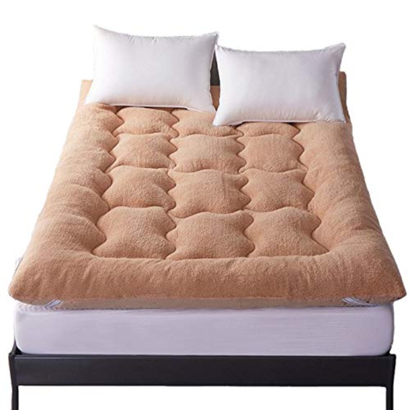 YAHAO Giapponese Pieghevole Materasso Letto Futon,Materasso Tatami,Cashmere di Giapponese Materasso A Pavimento Pieghevole Inverno Morbido Addensare Materasso Futon per Camera,Yellow-100 * 200cm