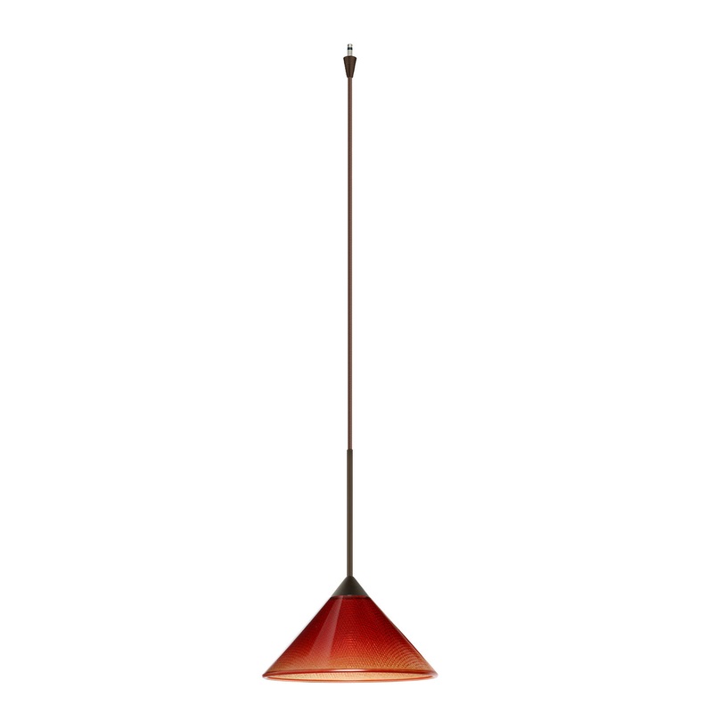 Besa XP-117681-BR Kona One Light Pendant Bronze
