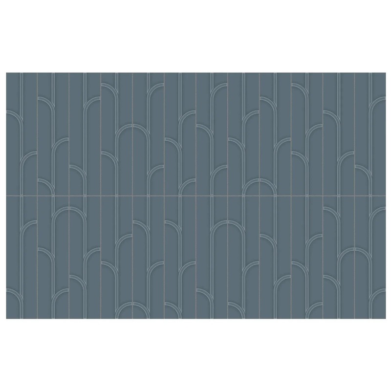 Geometra 3″ x 12″ Ivy Ink Glossy Ceramic Wall Tile 3″ x 12″