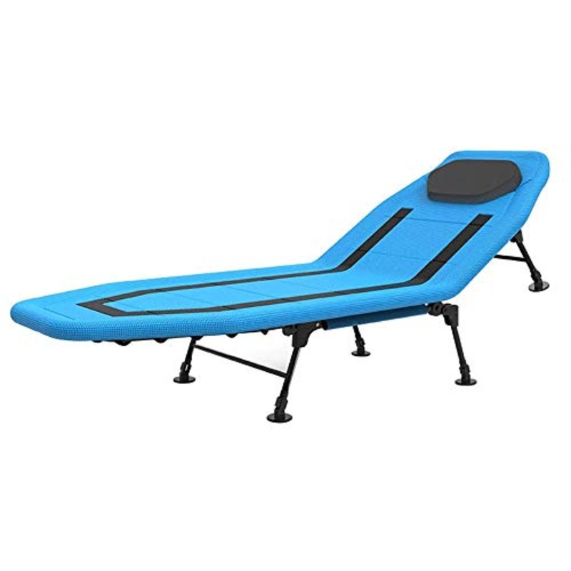 HYY-YY Letto pieghevole Blu 5-velocit regolabile schienale pieghevole-200 * 80 * 40cm singolo pranzo Sedia da ufficio accompagnatore adulto Letto Letto Visitor (Colore: Blu, Dimensioni: 200 * 80 * 40
