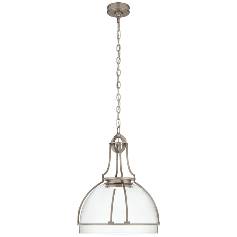 LED Pendant from the Gracie Collection in Antique Nickel Finish by Visual Comfort Signature