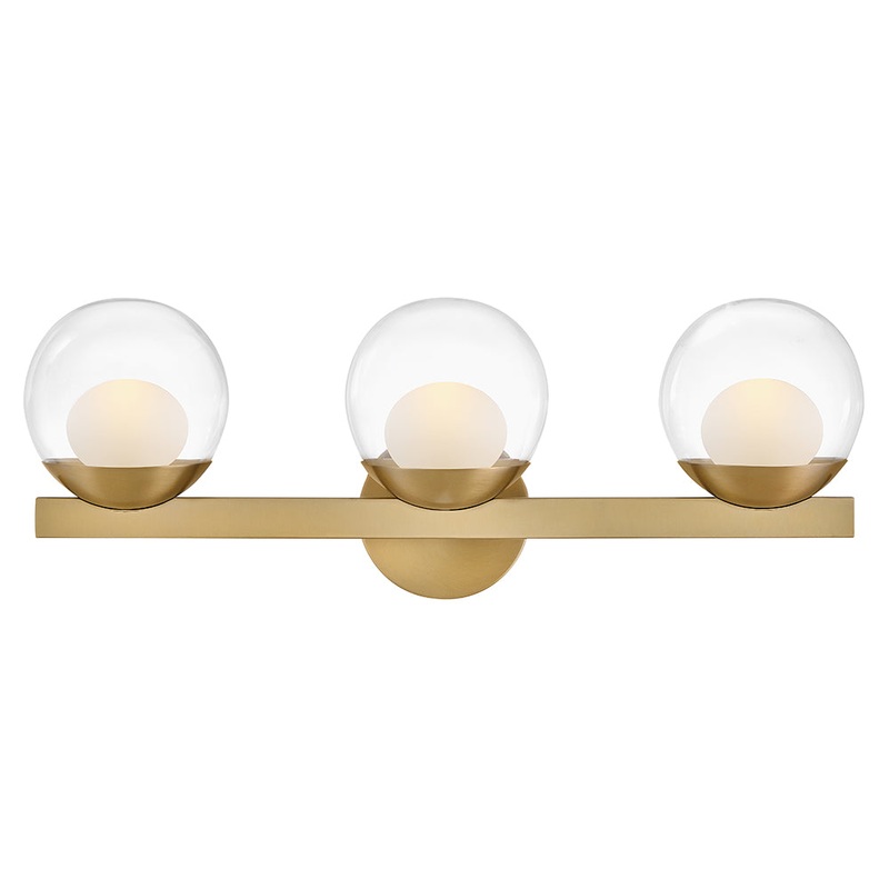 Sunni Medium Three Light Vanity Lacquered Brass