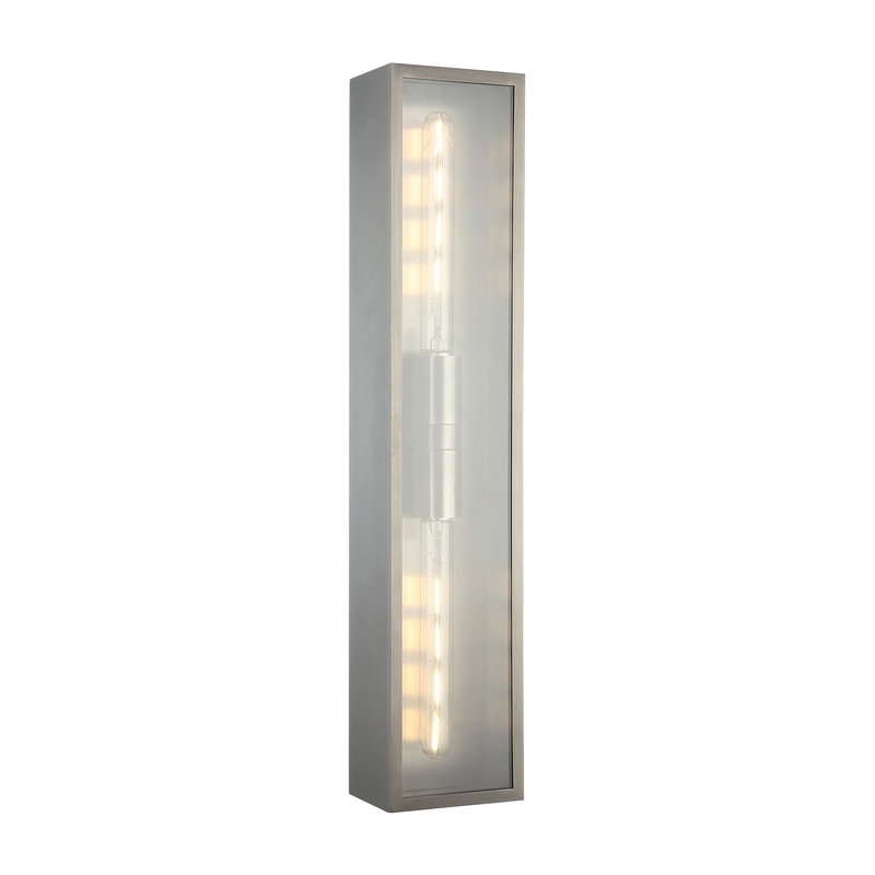 Two Light Wall Sconce from the Marco Collection in Gunmetal Finish by Matteo Lighting