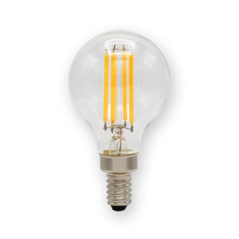 5.0W G14 Globe Shape, E12 Base, Filament Bulb W/ Clear Glass, Input Voltage 120V Ac, 5.0W/460 Lumens, Cri 90.7, Cct 2700K LED Miniature Lamp by Emery Allen