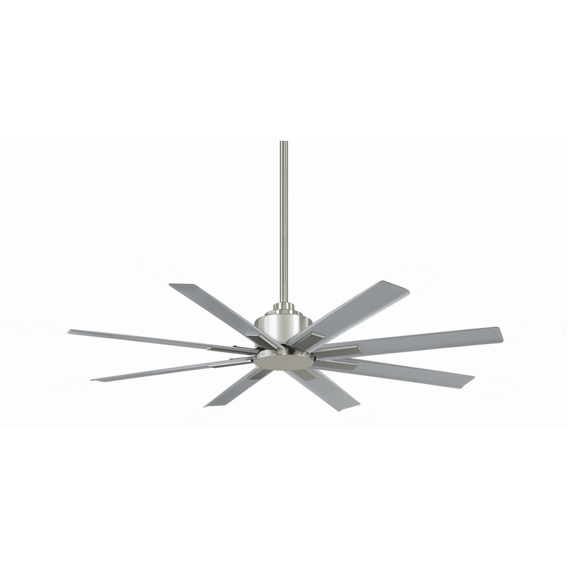 8-blade Xtreme H20 Ceiling Fan by Minka Aire (Wet Rated) Brushed Nickel Wet/Brushed Nickel Wet 52″
