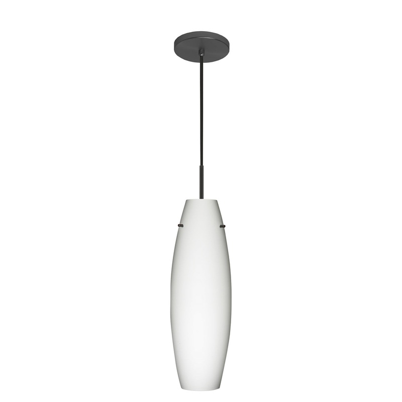 Besa 1VT-412707-LED-BK Tara One Light Pendant Black (Discontinued)