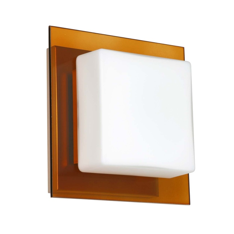 Besa 1WS-7735TG-SN Alex One Light Wall Sconce Satin Nickel