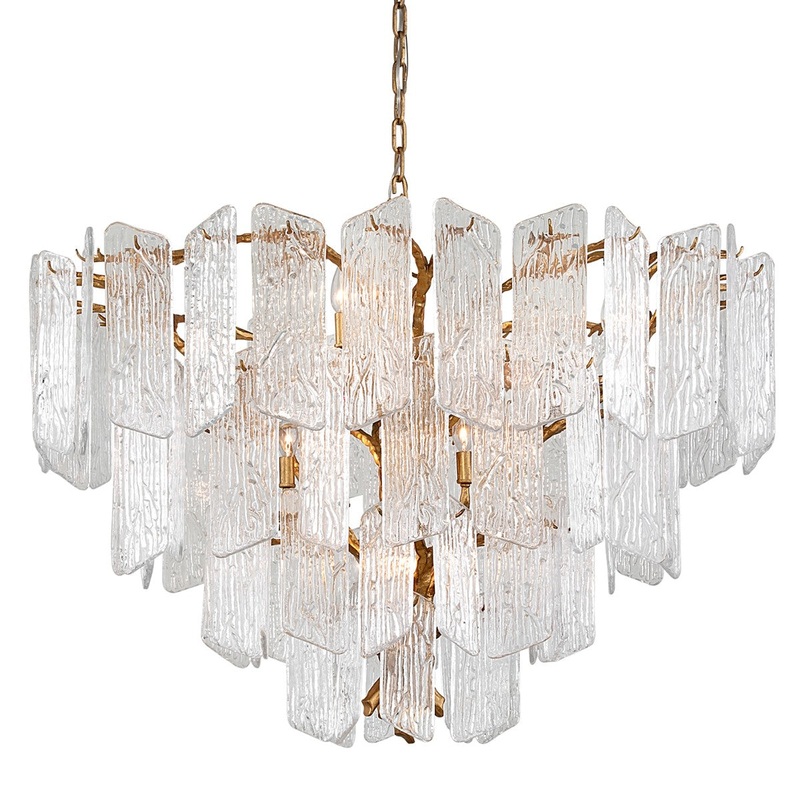 Corbett Lighting 244-412-GL Piemonte 12 Light Chandelier Gold Leaf