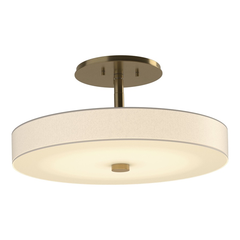 Disq LED Semi-Flush Modern Brass