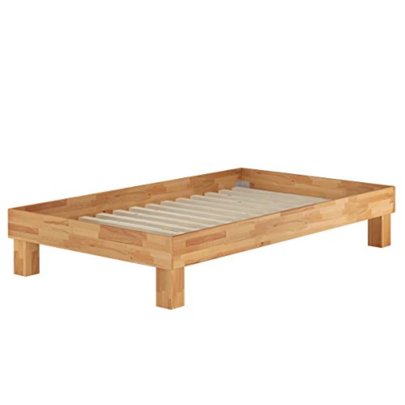 Erst-Holz Varianti di Solido futon Una Piazza e Mezzo 120×200 in Faggio massello Oliato V-60.87-12, Accessori:Doghe in Assi di Legno rigide incl.
