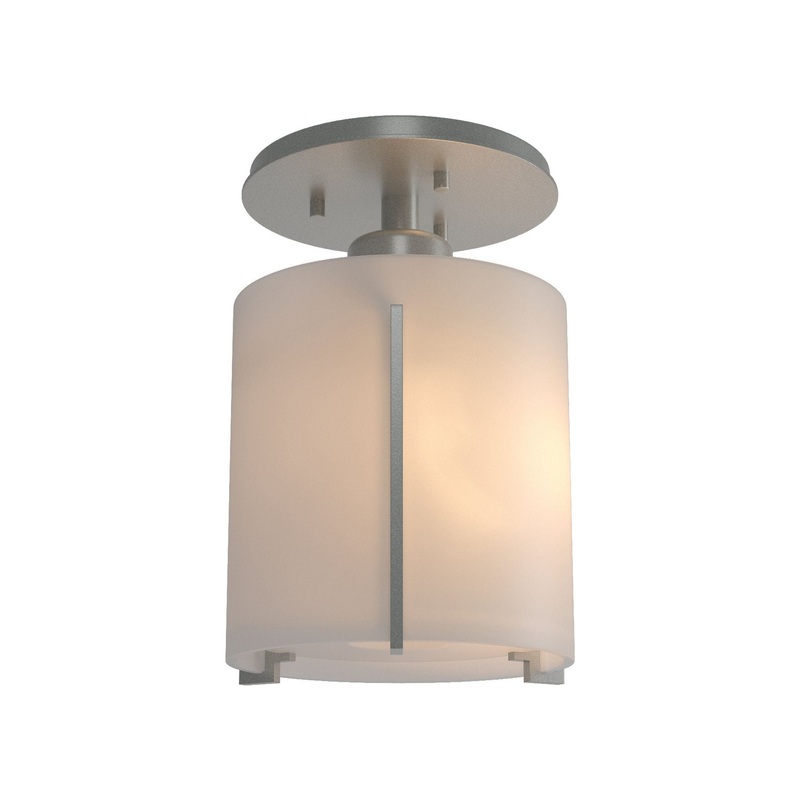 Exos Round Semi-Flush Vintage Platinum Opal Glass (GG)