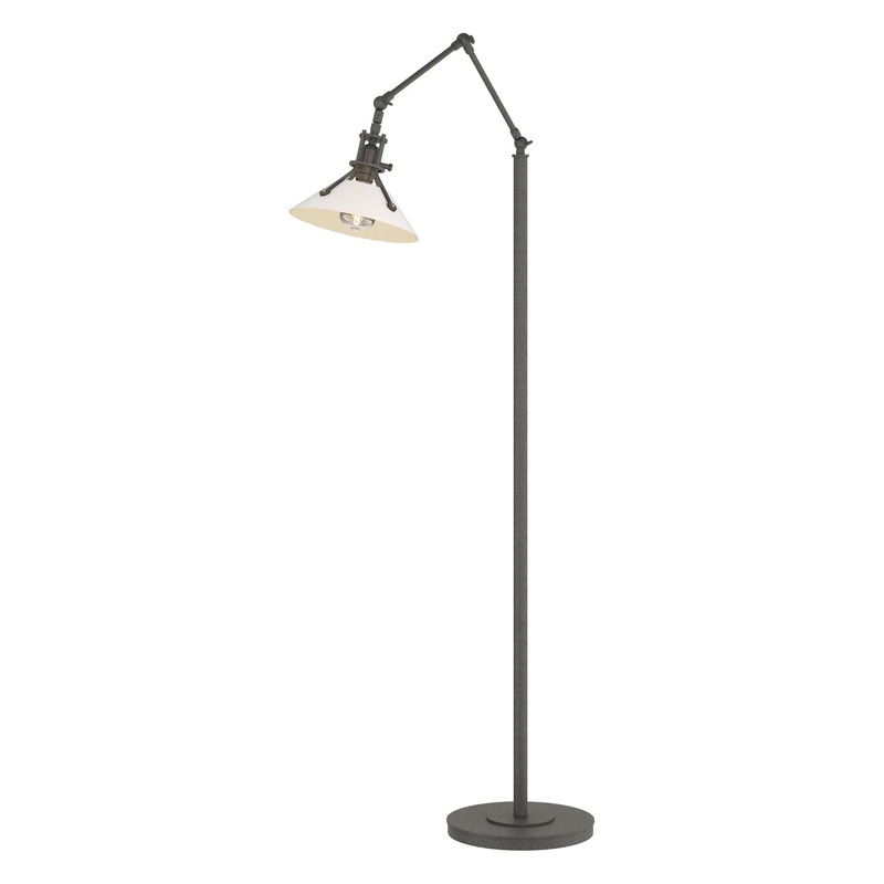 Henry Floor Lamp Natural Iron White