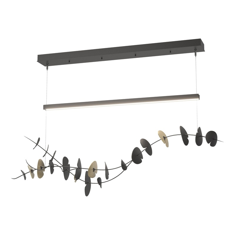 Lily LED Pendant Black Modern Brass
