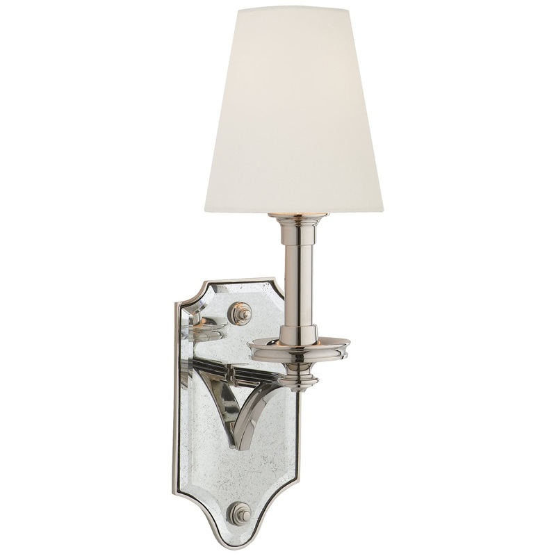 One Light Wall Sconce from the Verona Collection in Polished Nickel Finish by Visual Comfort Signature